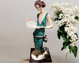 Guiseppe Armani "Lady with Book" sculpture