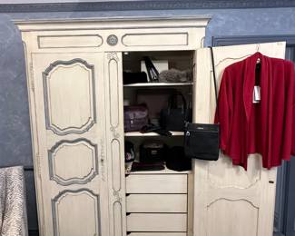 Vintage Hand Painted French style armoire