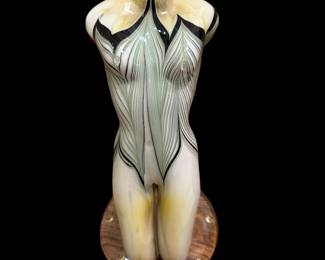 RARE Marc Boutte art glass sculpture of the female form