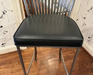 Room & Board Barstools - set of 2 - leather and metal 