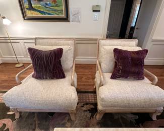 Vangard custom upholstered armchairs