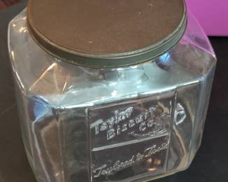 Antique Taylor Biscuit Jar