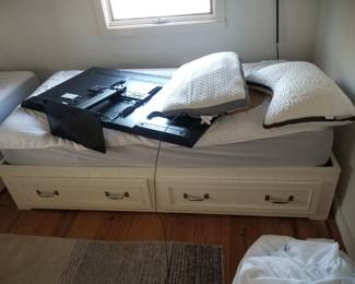 Twin bed with two-drawer storage - located in Avalon - available by appointment