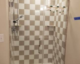 Shower hardware; glass shower door