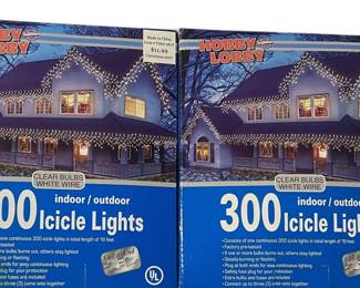 Two Boxes IndoorOutdoor Icicle Lights 
