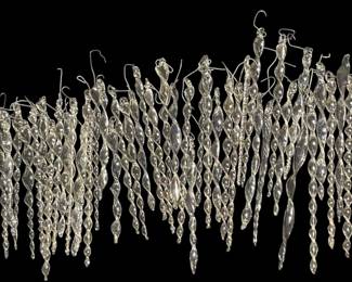 Clear Glass Icicle Ornaments 