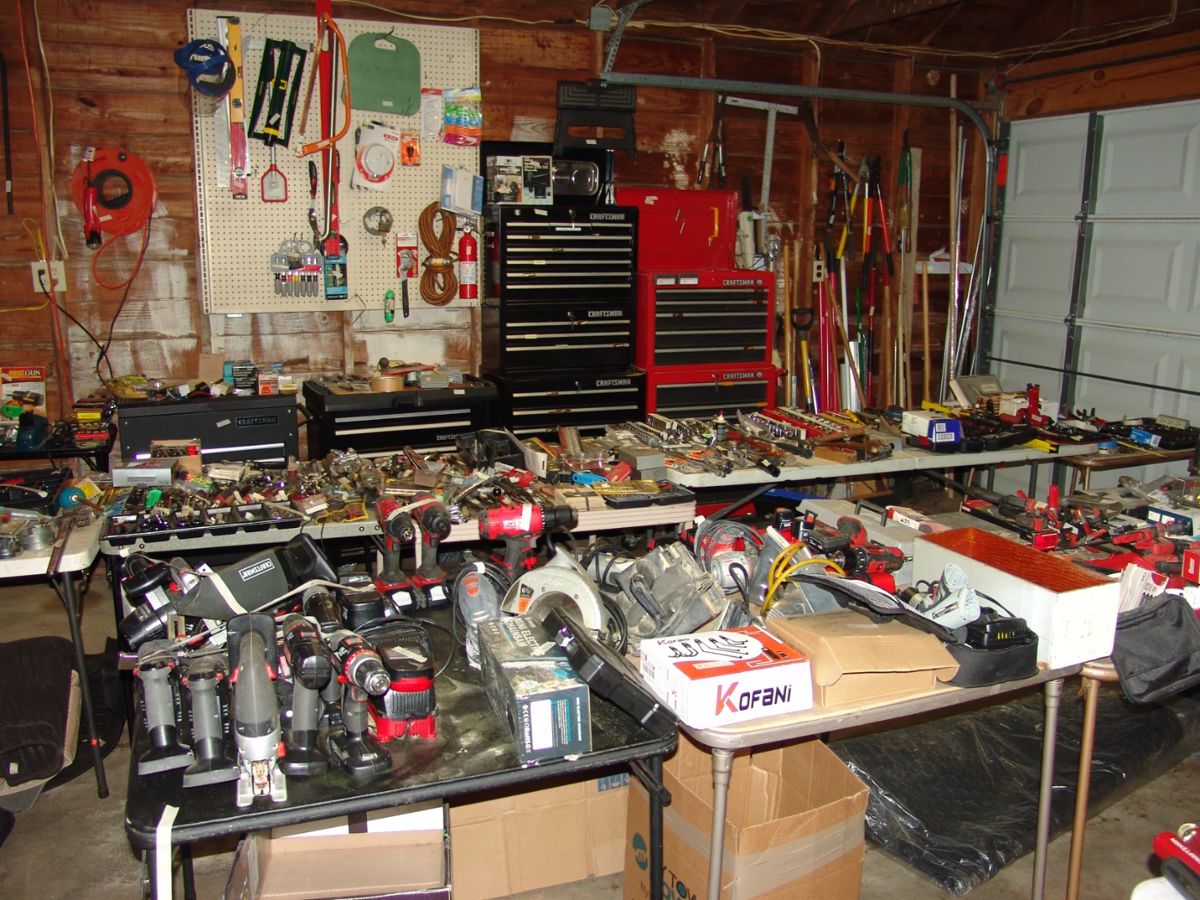 Many tool cabinets