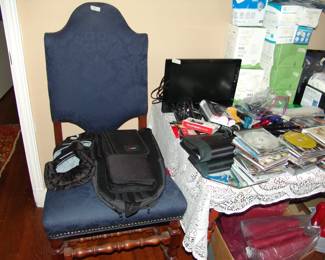 Side chair and Small TV