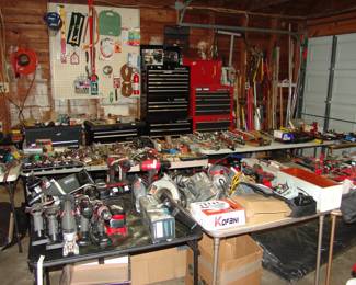 Many tool cabinets