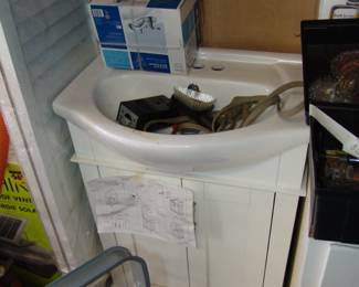 Vanity and sink and faucets