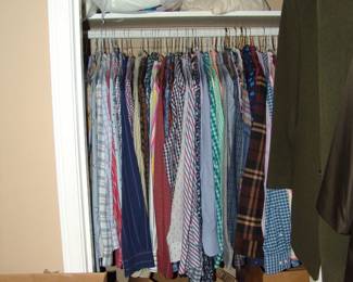 Tons of men's name brand clothing