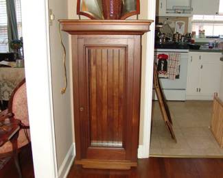 Antique walnut hanging cabinet