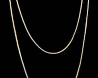 18K Gold 33 inch box chain  