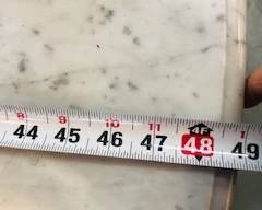 Beautiful Marble top Carved claw ft table 48 in wide  