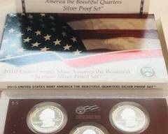 2010 U S mint Silver Proof Quarter set In box 