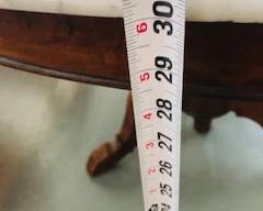 Beautiful Marble top Carved claw ft table 48 in wide  30 inches tall 