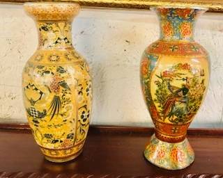 Asian vases 10 in tall 