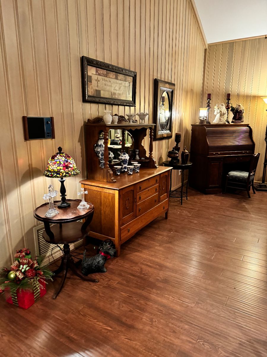 Beautiful home, full of antiques and other interests.  