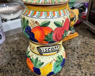 Colorful Biscotti container