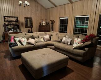 Sectional, this is a very large section. Clean and comfy.