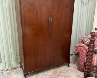 Wardrobe. Shelving inside, great for storage.