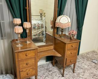 These furniture pieces are in mint condition. Finish is perfect.