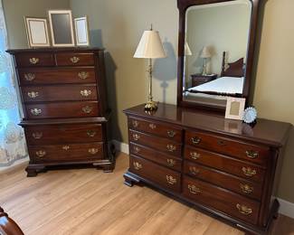 American Drew 5-piece bedroom set; Tempur-pedic mattress and box spring sold separately 