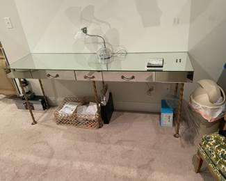 Desk/console table.  Custom made. 72 x18.5 x 30.5