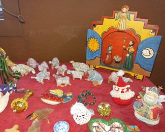 Charles M. Carrillo new mexico folk art creche and other Christmas items