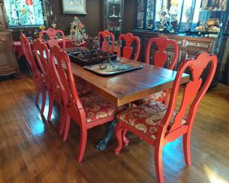 Trestle/banquet table, iron claw legs