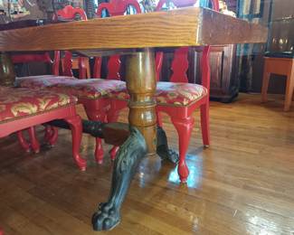 Iron legs of trestle table