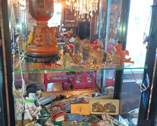 Vintage beadwork and woodwork