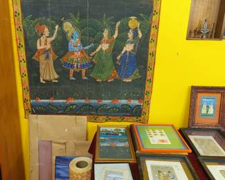 Painted tapestry and art