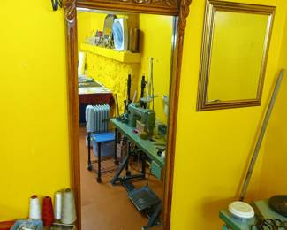 Old wooden mirror