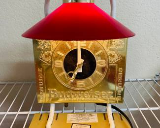 vintage Budweiser beer clock light