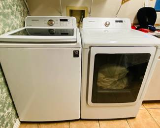 Samsung top loading washer & front loading electric dryer