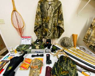 hunting and fishing, collection of decorative swords