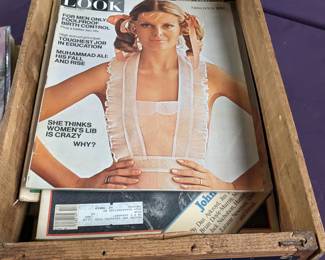 Vintage Magazines in crate