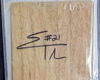 Evan Turner signed floor piece