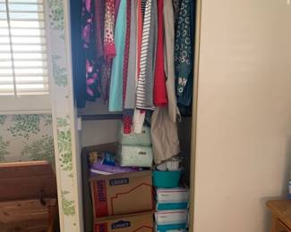 Women's clothing, jackets.   Personal hygiene products (incontinence pads, bed-liners, catheters, gloves, wipes, etc).