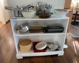 Misc cookware and bakeware.  Spatzle noodle press