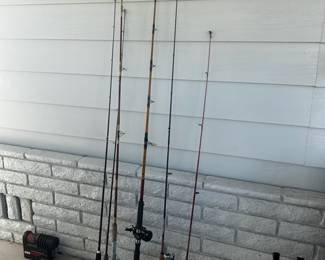 Light-weight fishing rods and reels (Shimano and UH-830).
