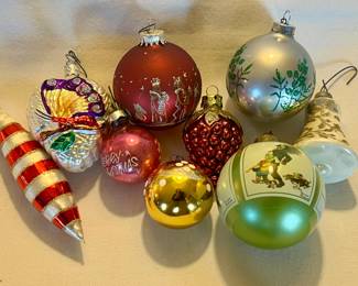 Vintage glass ornaments