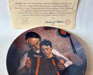 Knowles "The Music Maker" by Norman Rockwell plate with original box and COA