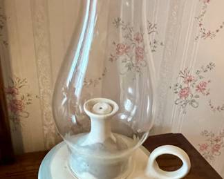 Handmade pottery oil lamp