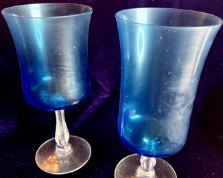 Noritake "Rainbow Blue" stemware
