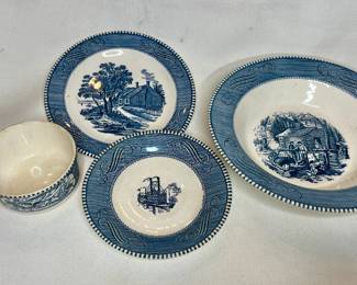 Currier & Ives Royal Ironstone dishes