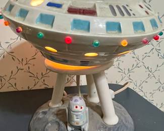 Hand painted UFO lamp