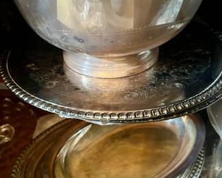 Silver plated serving items