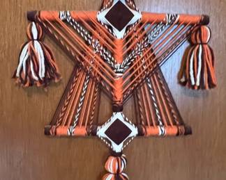 Vintage "God's Eye" yarn art
